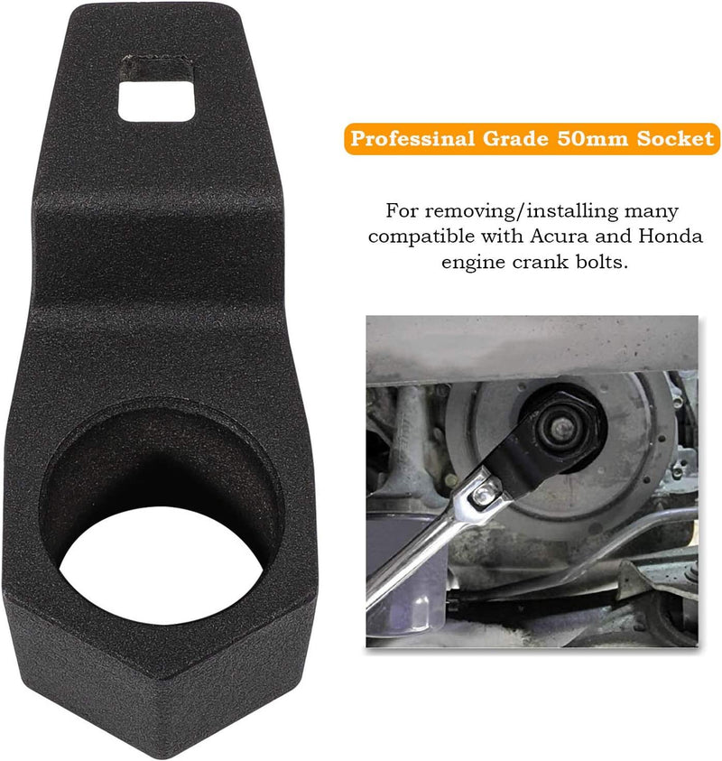 Crankshaft Crank Pulley Wrench Holder Tool 50mm for Honda Acura Removal