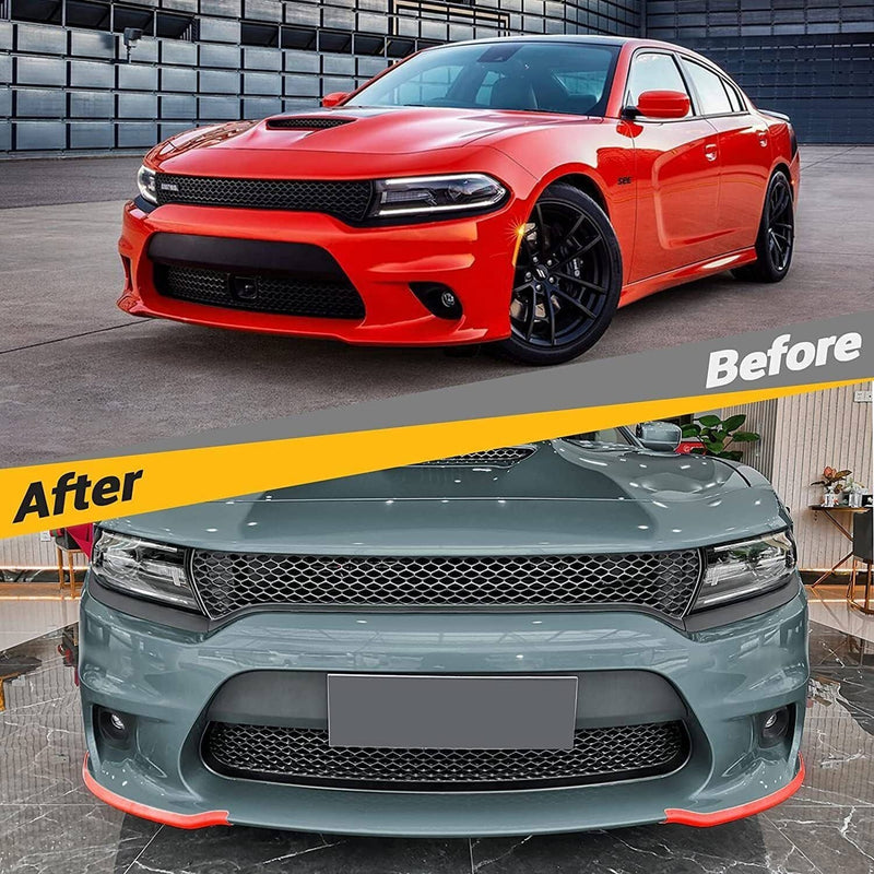 Front Bumper Lip Splitter Trim Cover for Dodge Charger SRT Scat 2015-2021