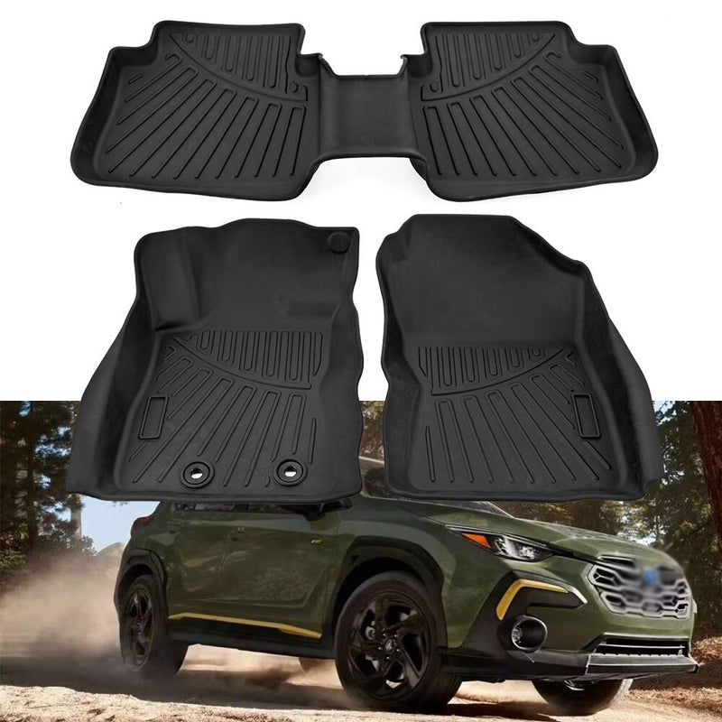 Car Floor Mats Set All Weather TPE Rubber for Subaru Crosstrek 2024-2025