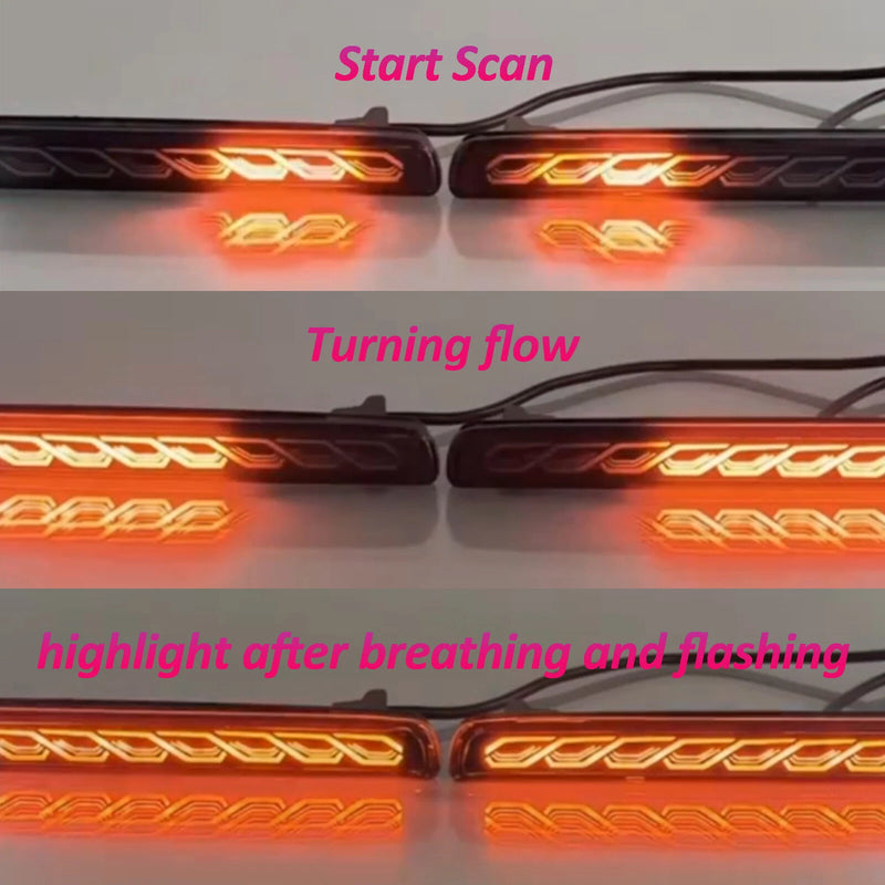 DURAFORCE For 2023 2024 Honda CRV LED Side Marker Light + Reflector Tail Lamp Smoked Lens