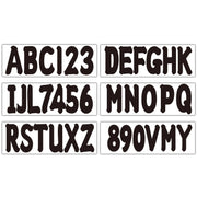 DURAFORCE 3" Boat Registration Decals A-Z Letters 0-9 Numbers 4 Sets