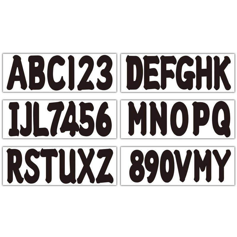 DURAFORCE 3" Boat Registration Decals A-Z Letters 0-9 Numbers 4 Sets