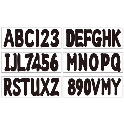 DURAFORCE 3" Boat Registration Decals A-Z Letters 0-9 Numbers 4 Sets