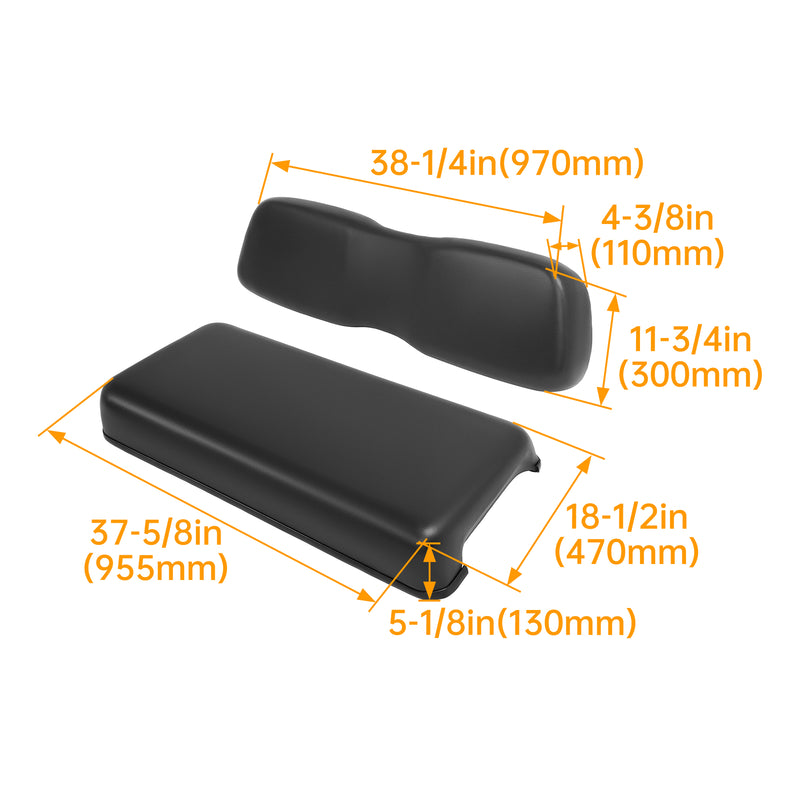 For Club Car DS 2001-2012 Front Seat Back Bottom Cushion Assembly Golf Cart