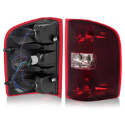DURAFORCE Smoke Red Tail Lights LH RH for Chevy Silverado 1500 2500 3500HD 2007-2013