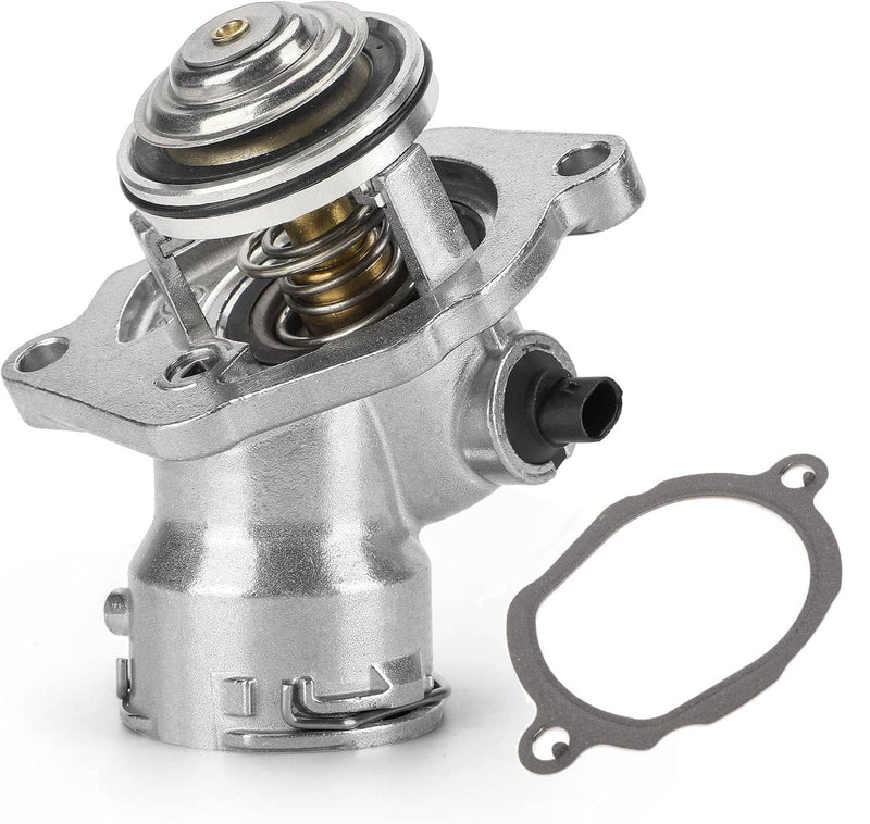 Engine Coolant Thermostat Assembly w/ Sensor for Mercedes C300 C350 E350 ML350