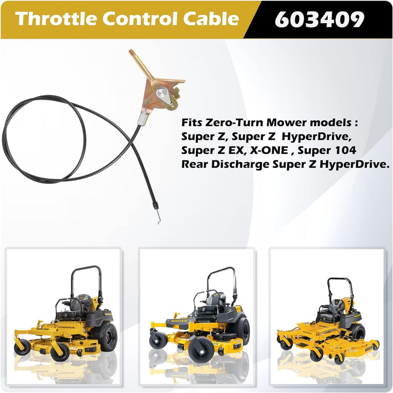 603409 Throttle Control Cable 16670 for Hustler Zero-Turn Mower 60" Super Z HD