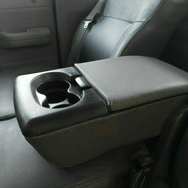 Center Console Cup Holder Armrest Cover Pad Trim for Ford F150 2004-2014 Black