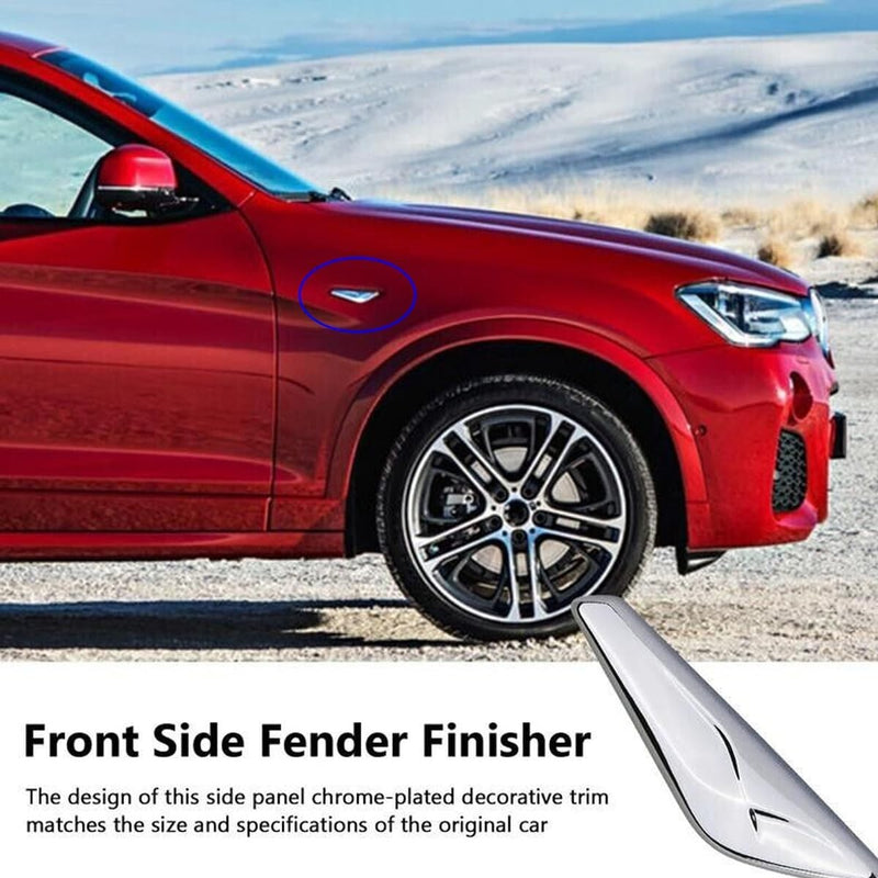 Left Right Side Fender Chrome Emblem Moulding for BMW X3 F25 X4 F26 2015-2017