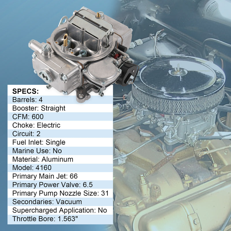 FR-80457SA 4 Barrel 600 CFM Street Warrior Electric Choke Polished
