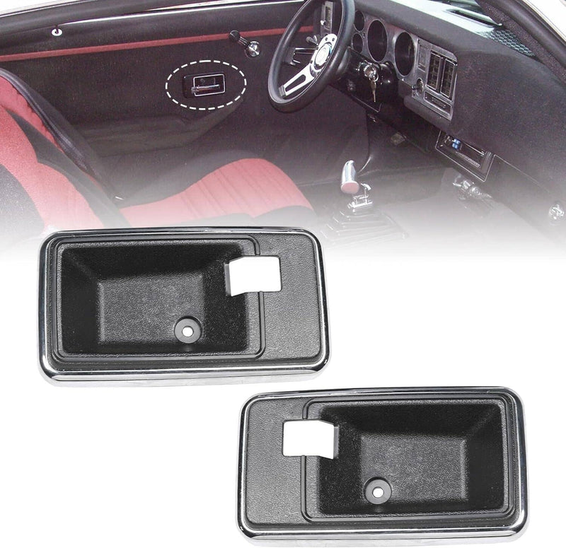 Interior Door Handle Bezel Cup Set for Firebird Trans Am Camaro 1976-1981