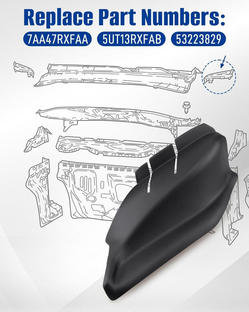 2018-2025 Jeep Compass Left Right Cowl Side Panel Trims Black for Jeep