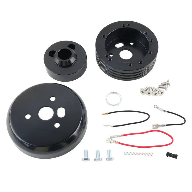 5 & 6 Hole Steering Wheel Hub Adapter for GM Chevy Flaming River Ididit Black
