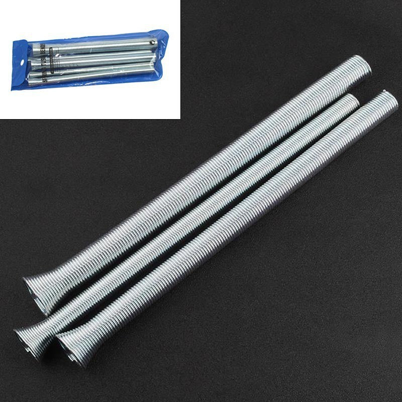 5pcs 21cm Spring Bending Tube Pipe Bender 1/4 5/16 3/8 1/2 5/8 Silver Set