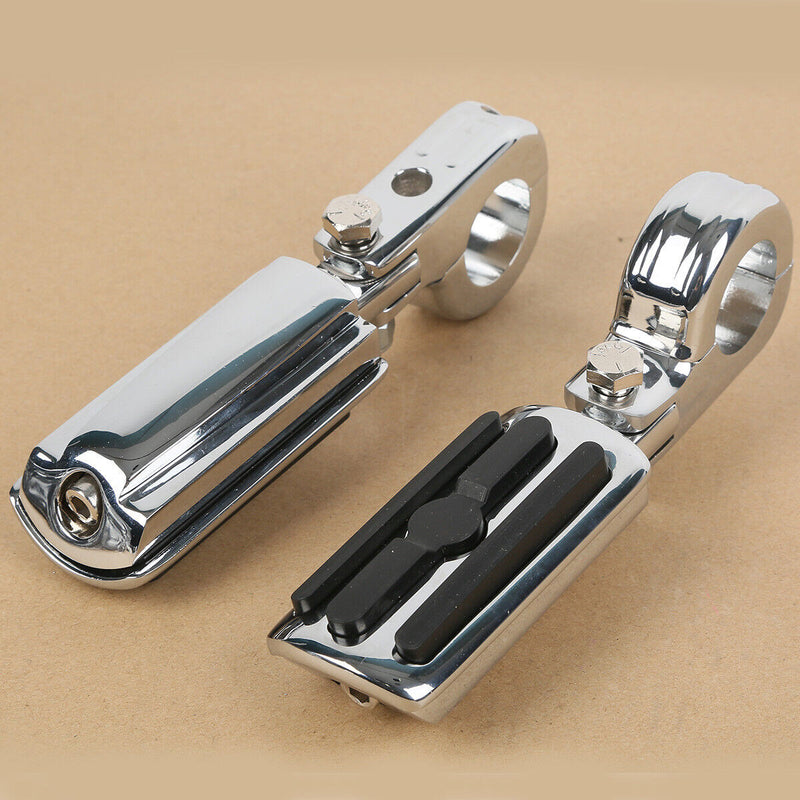 1.25" Engine Crash Bar Footpegs Foot Pegs for Harley Road Glide Softail Suzuki