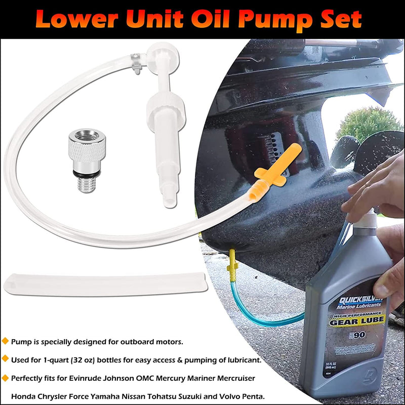 Lower Unit Gear Lube Pump for Standard Quart Bottles for Mercury and Marine