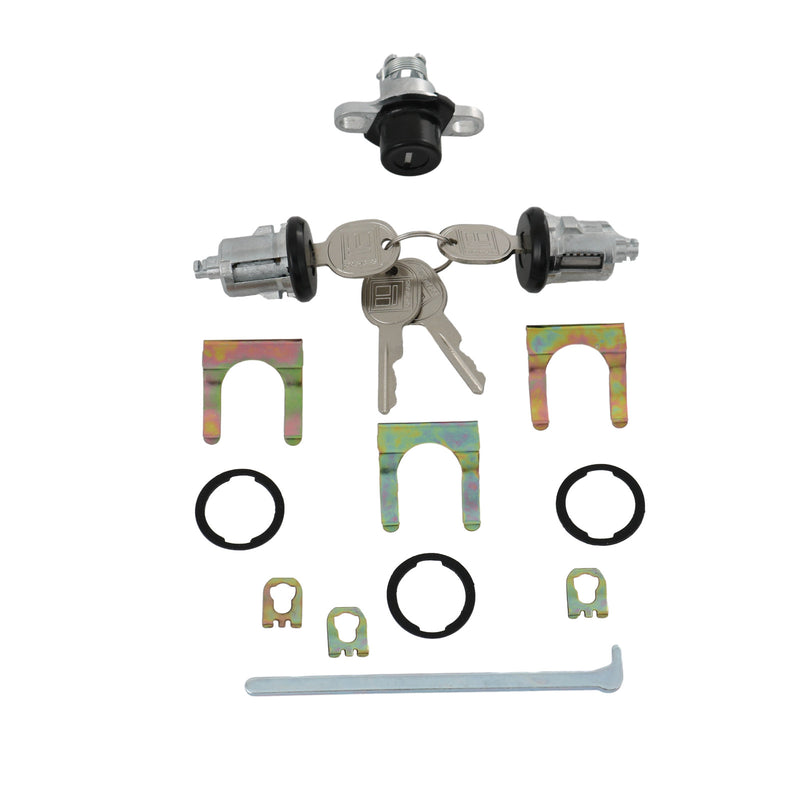 PY472 Black Doors & Hatch Lock Cylinder Set for 1993-2002 Camaro Firebird