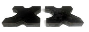 DURAFORCE Steel Shop Press Bed Plates 20 Ton for H Frame Arbor 4 Notch 1x7x7 Set of 2