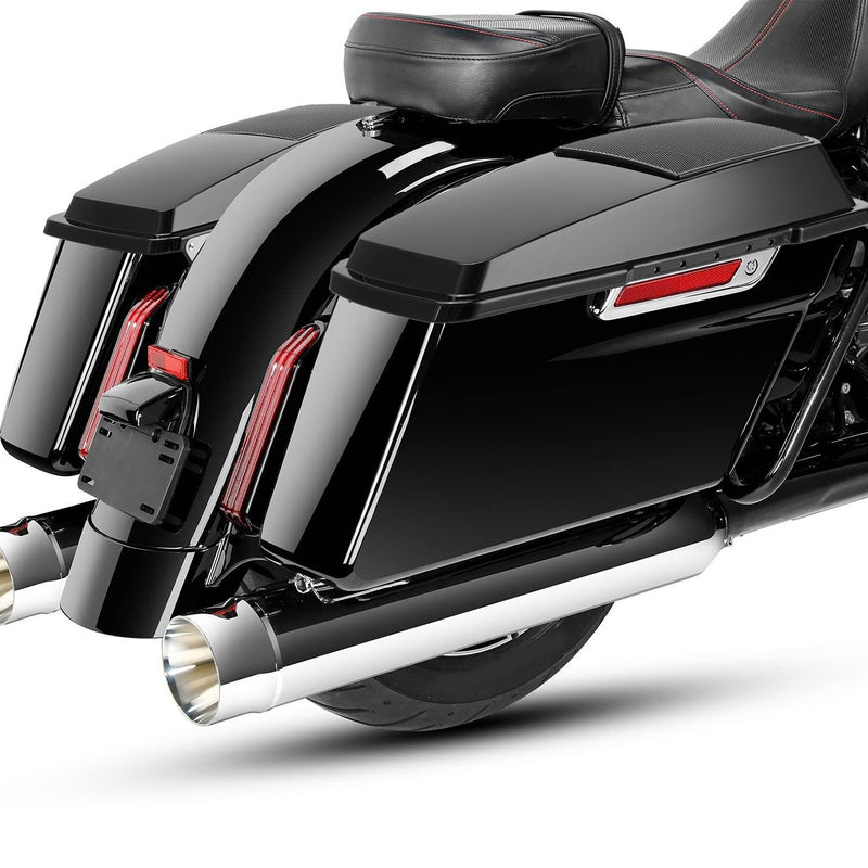Vivid Black Hard Saddlebag Speaker Cover for Harley Touring Models 1993-2013