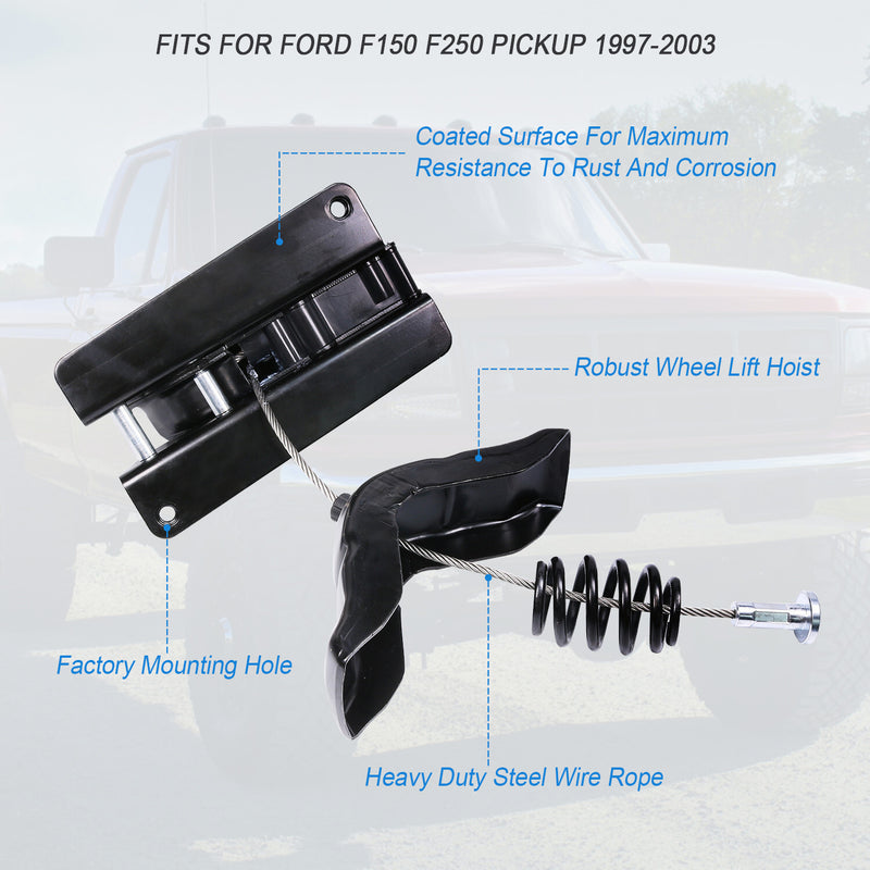 924-526 Spare Tire Carrier Wheel Hoist Winch for 1997-2003 Ford F150 F250
