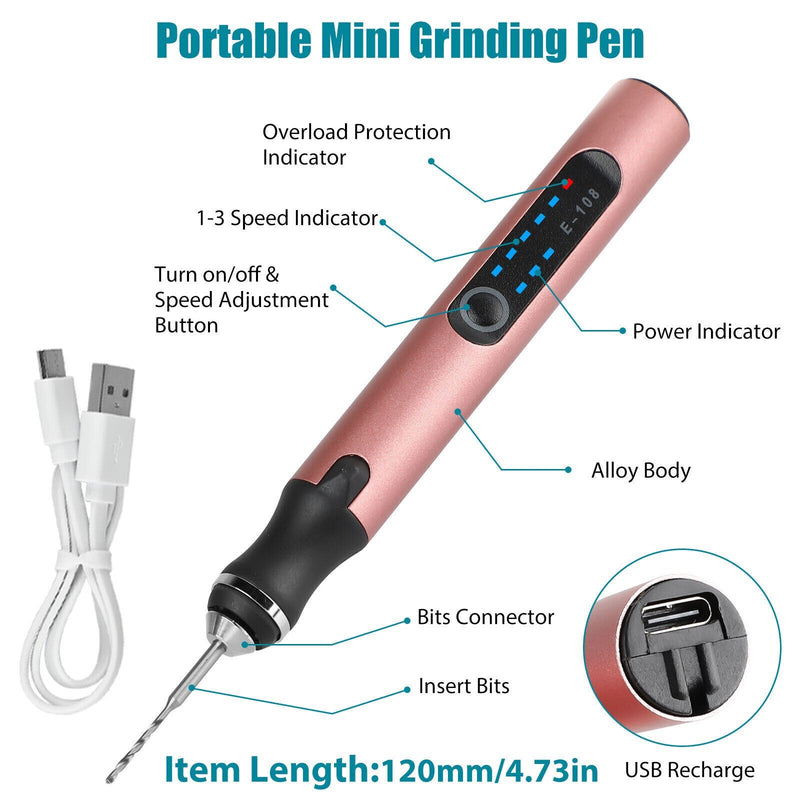 Cordless Rotary Engraver Pen 33 Bits Electric Tool for Professional Engraving