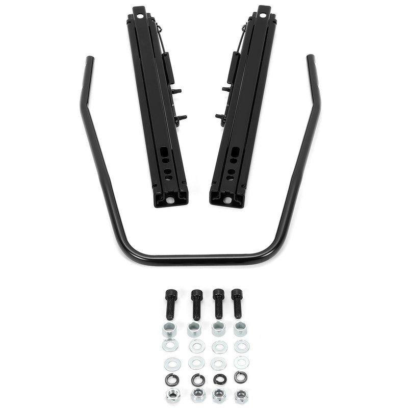 Black Front Seat Slider Dual Lock Seat Base Mounting Track Assembly Universal