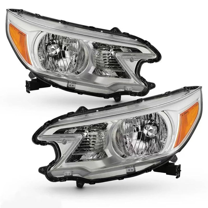 Pair Chrome Amber Corner Headlights for Honda CRV CR-V 2012-2014 Left Right