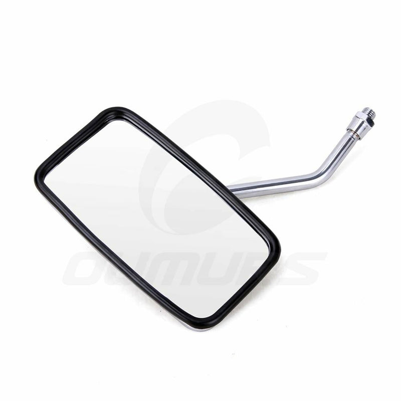 10mm M10 Rectangle Rear View Side Mirrors Adjustable for Honda Kawasaki Yamaha