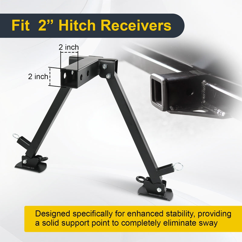 Hitch Mount Stabilizer for 2" Hitch RV Trailer Motorhome Truck 5th Wheel