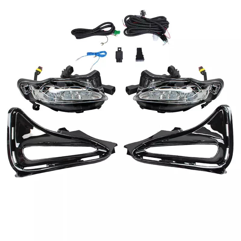 DURAFORCE LED Fog Light DRL Turn Signal Lamp w/Wiring For 2017-2019 Toyota Corolla LE XLE