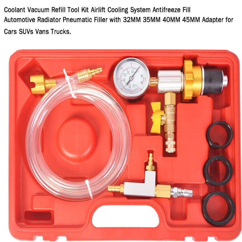 Coolant Vacuum Kit Auto Cooling System Radiator Vacuum Refill Purging Tool