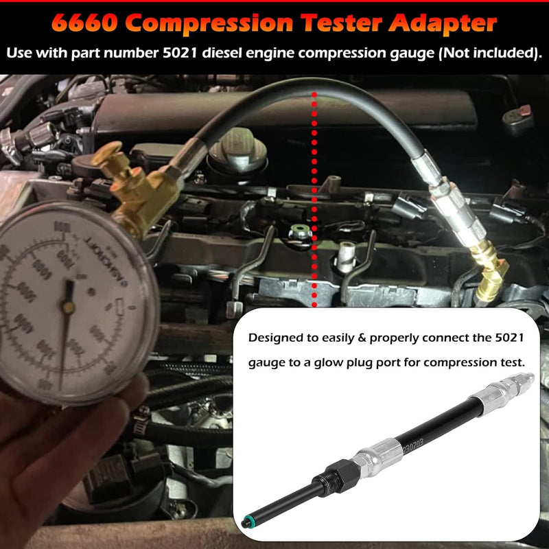 6660 Compression Tester Adapter for Ford Diesel Engines 6.0L 2003-2006