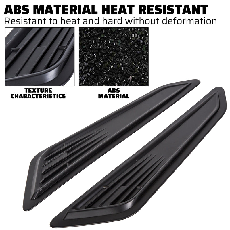 Black Bonnet Hood Vent Scoop Covers for Chevy Camaro 2016-23 2019 2020 1LT LT RS