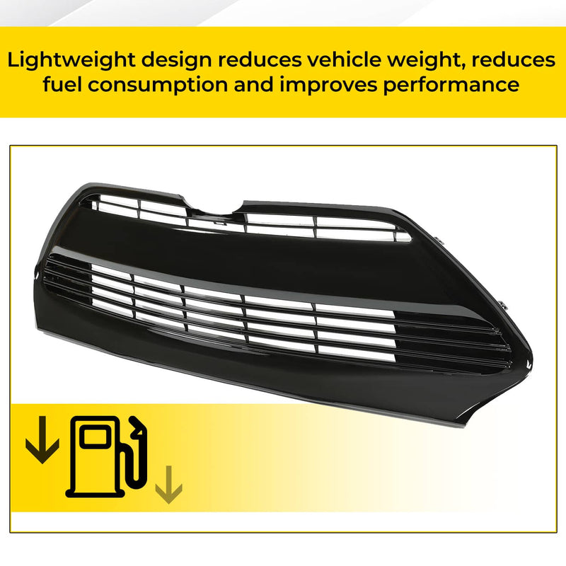 DURAFORCE Front Bumper Lower Grille Black for Toyota Corolla L LE XLE 2017-2019