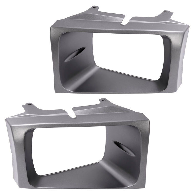Headlight Door Set Bezel for Ford Super Duty F250 F350 F450 F550 1999-2004 2PCS