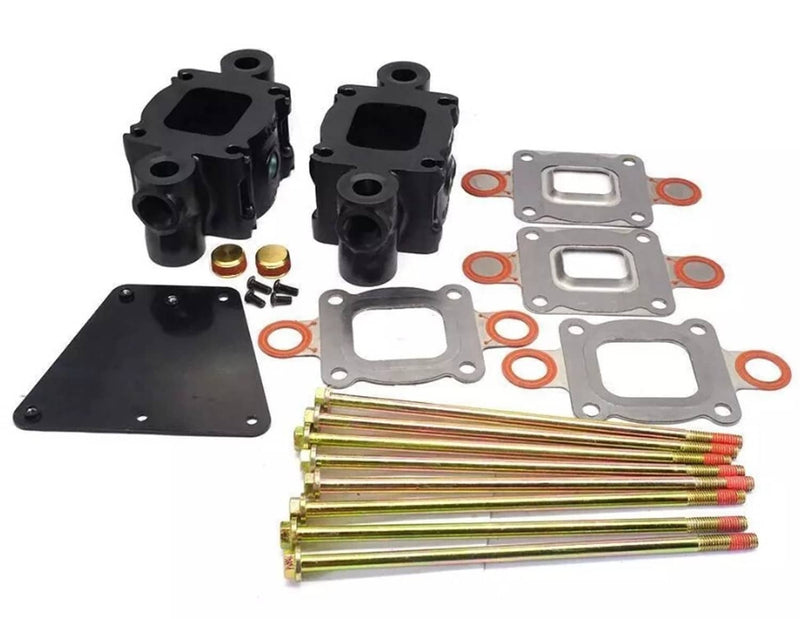 DURAFORCE 864929A4 3 Inch Dry Joint Exhaust Closed Cooling Spacer Kit for Mercruiser V6 V8