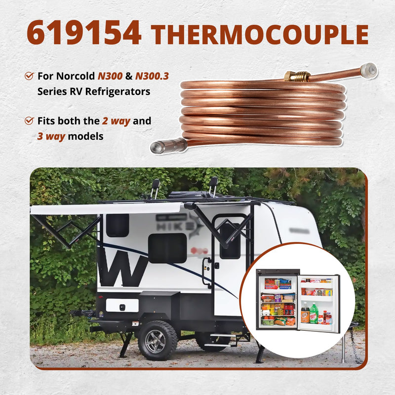 619154 Thermocouple for Norcold N300 Series Refrigerator 2 Way 3 Way