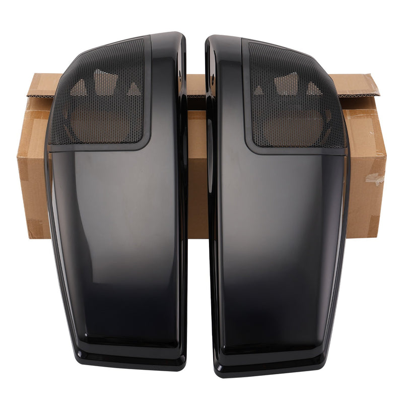Vivid Black Saddlebag Speaker Lids for Harley Road Glide 2024-up
