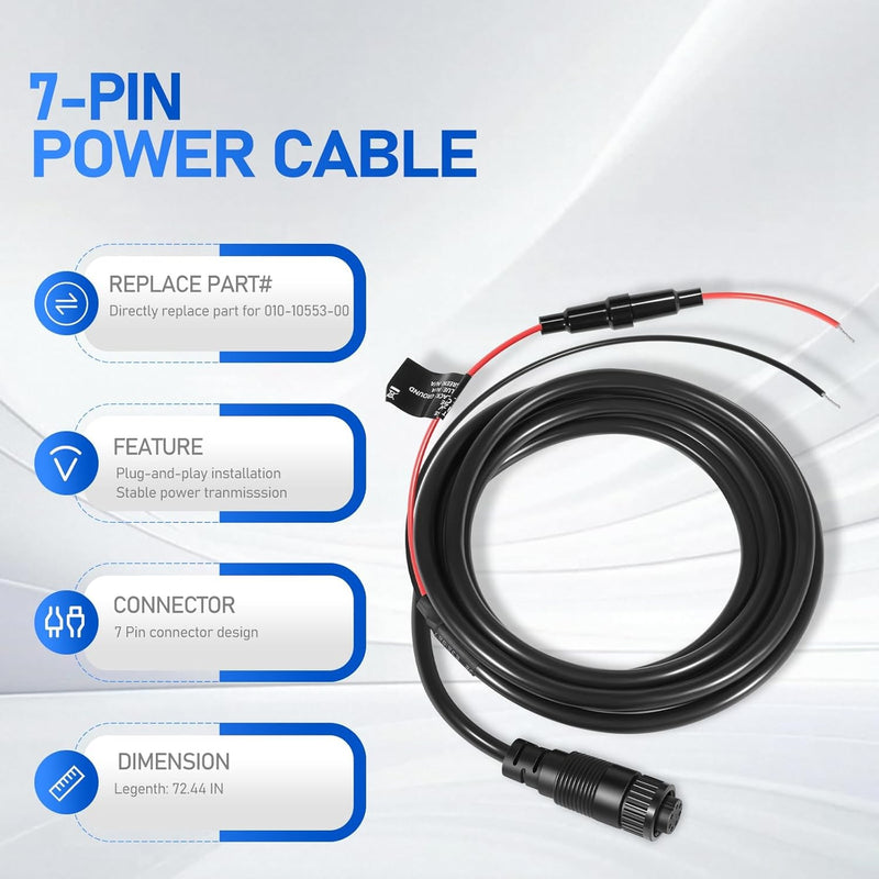 010-10553-00 7-Pin Power Cable Cord for Garmin GMS 10 Network Port Expander