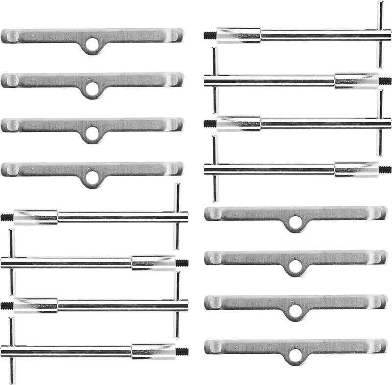 Chrome T-Bar 4-1/4" Tall Valve Cover Bolts Hold Down Kit for Chevy SBC 283-350