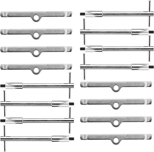 DURAFORCE Chrome T-Bar 4-1/4" Tall Valve Cover Bolts Hold Down Kit for Chevy SBC 283-350