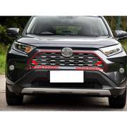 DURAFORCE Front Upper Grille Mesh Cover Trim for Toyota RAV4 2019-2025 ABS Chrome 2x
