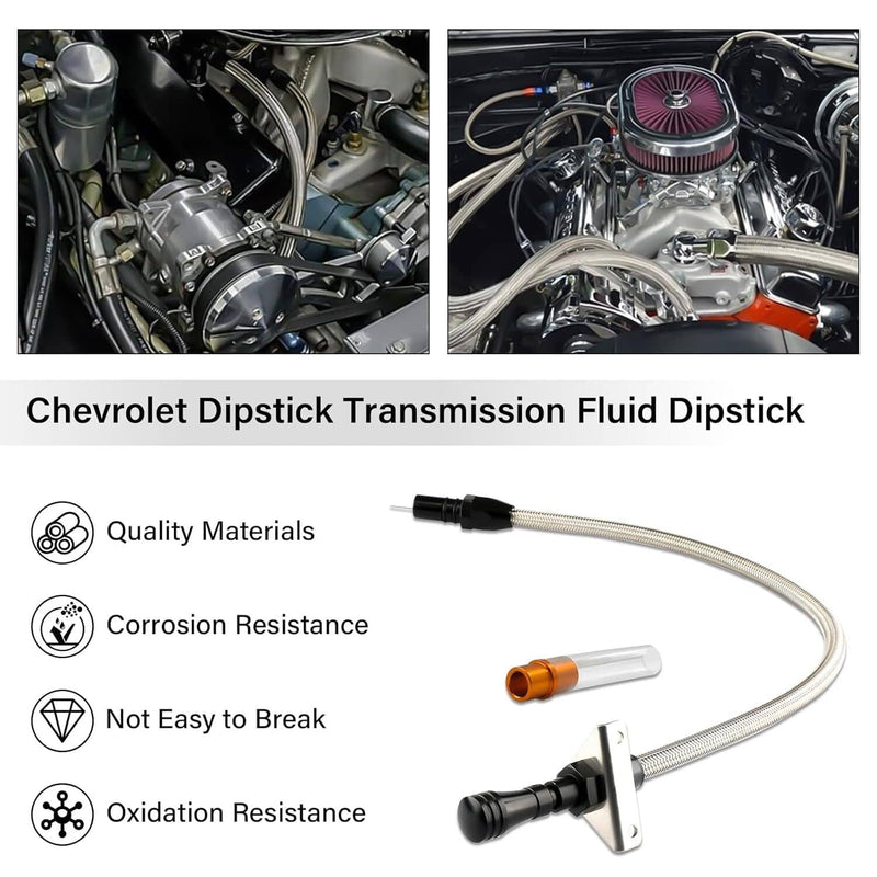 Flexible Stainless Transmission Dipstick for GM Chevy TH350 TH400 SBC BBC