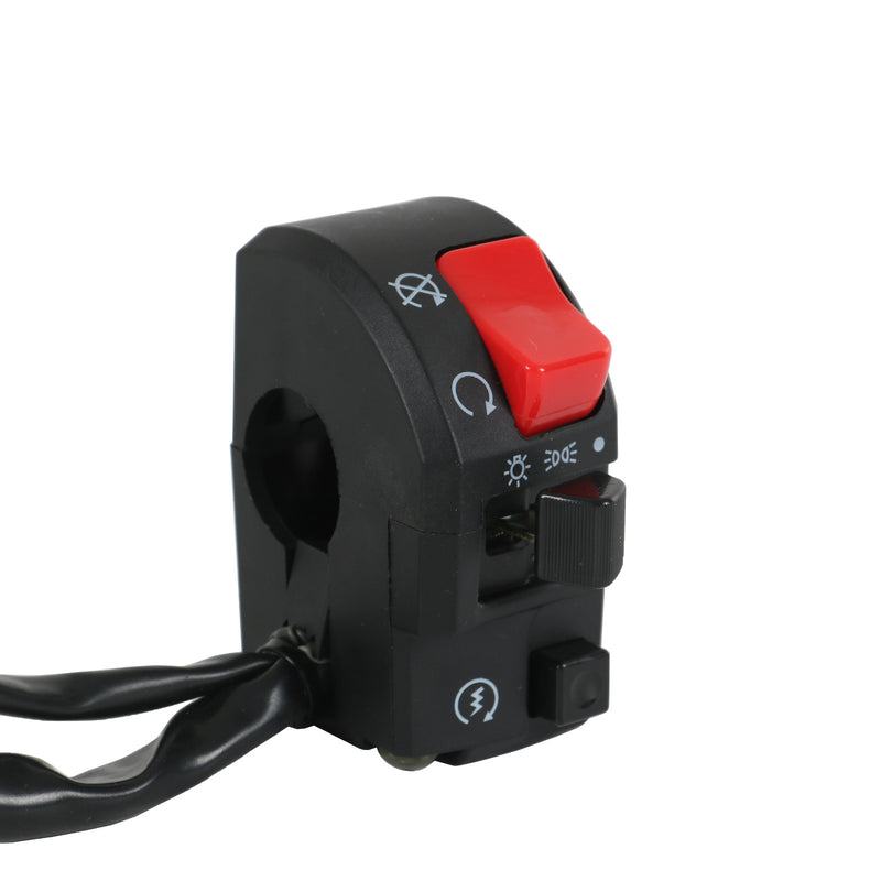 7/8" Handlebar Horn Turn Signal Fog Light Controller Switch for Motorcycle