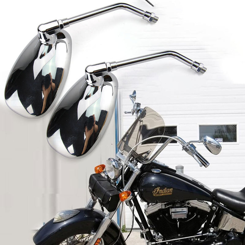 Motorcycle Rear View Mirrors 10mm Chrome for Honda VTX1300C Valkyrie 1500 1800