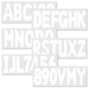DURAFORCE Marine Boat White Sticker Decal A-Z Letters And 0-9 Numbers 3" 4 Sets