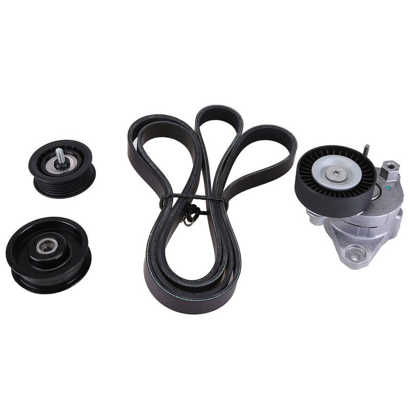 Engine Drive Belt Tensioner Idler Pulley Serpentine Belt Kit for Mercedes-Benz