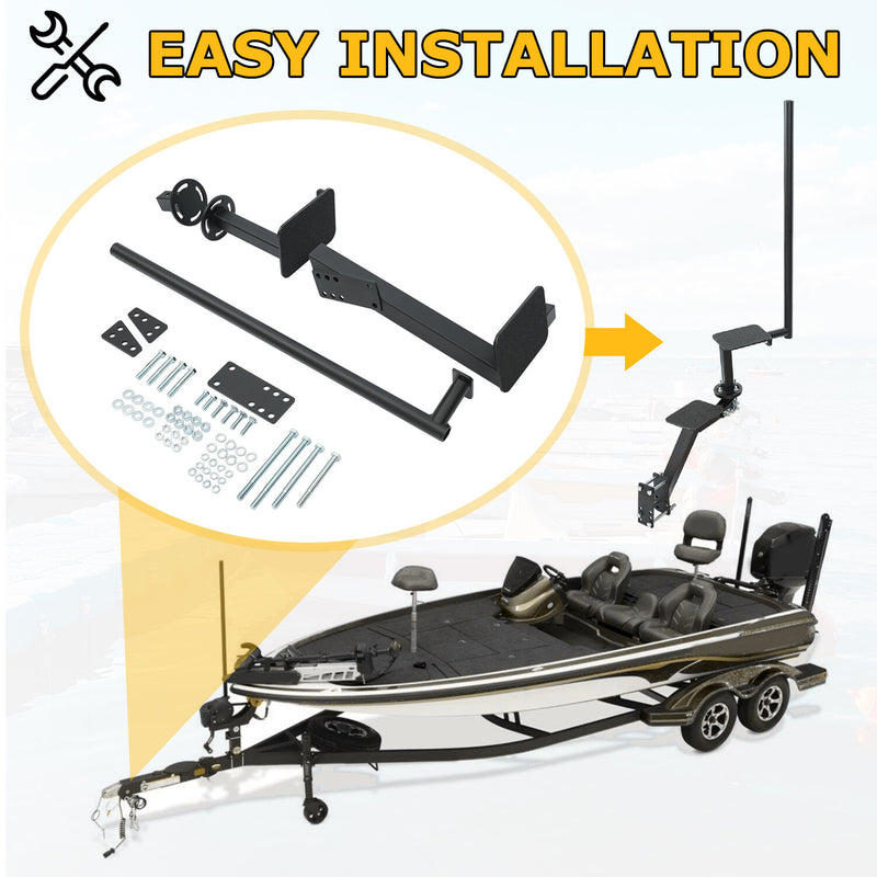 Boat Trailer 2 Steps 360 Dual Step w/ Handle for Universal Bass Boat