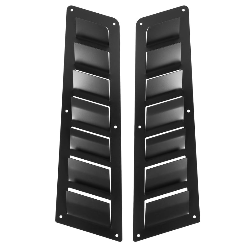Universal Car Parts Hood Louver Vent Scoop Panel Set Cooling Kit Black