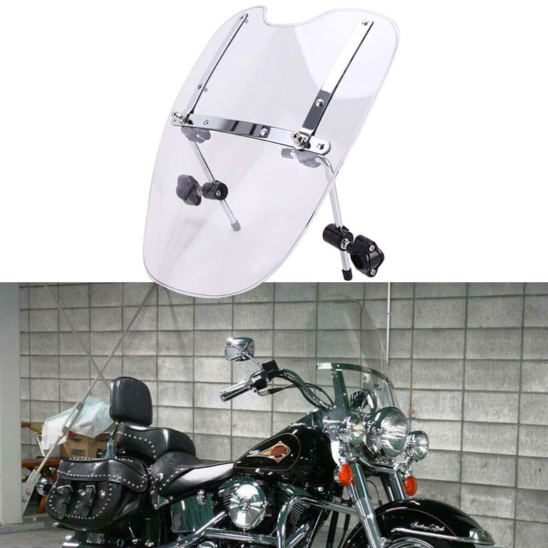 Windshield w/ Bracket for Harley Sportster XL 1200 883 Glide Softail Night Train